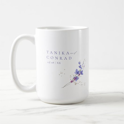 Wildflower Wedding Waterverf Names Peri ID954 Koffiemok (Links)