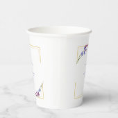 Wildflower Wedding Waterverf Names Peri ID954 Papieren Bekers (Rechts)