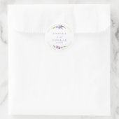Wildflower Wedding Waterverf Names Peri ID954 Ronde Sticker (Tas)