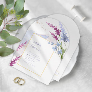 Wildflower Wedding Waterverf Peri Arch ID954 Kaart