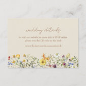 Wildflower Wedding Website Kaart met QR-code (Voorkant)