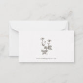 Wildflower Wedding Website QR Code RSVP Cards Notitiekaartje (Achterkant)
