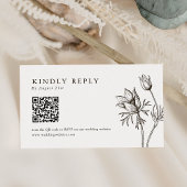 Wildflower Wedding Website QR Code RSVP Cards Notitiekaartje