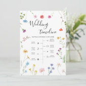 Wildflower Wedding Weekend reisschema Tijdlijn Kaa Feestdagenkaart (Staand voorkant)