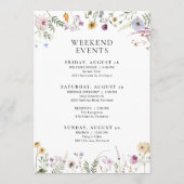 Wildflower Wedding Weekend Tijdlijn Routebeschrijv Menu (Achterkant)