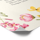 Wildflower Wedding Welcome Seating Chart Poster (Hoek)