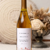 Wildflower Wedding wijnfles label Sjabloon Wijn Etiket