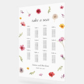 Wildflower Wedding Zitting Grafiek Acryl Teken Acryl Bord (Hoek)