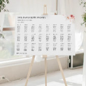 Wildflower Wedding Zitting Grafiek Sjabloon Poster