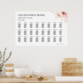 Wildflower Wedding Zitting Grafiek Sjabloon Poster (Keuken)