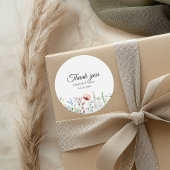 Wildflower weduwe weddenschap Hartelijk dank Stick Ronde Sticker