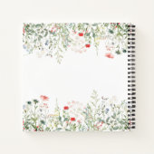 Wildflower weduwnaar-gastenboek notitieboek (Achterkant)