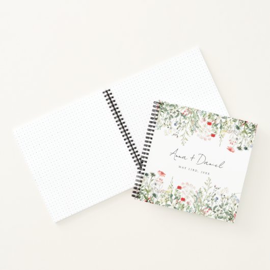 Wildflower weduwnaar-gastenboek notitieboek (Binnen)