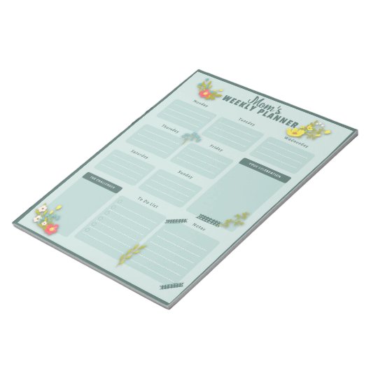 Wildflower Weekagenda Notitieblok (Schuin)