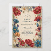 Wildflower Weide Baby Shower Kaart (Voorkant)