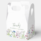 Wildflower weide bloemenkunst waterverf bruiloft bedankdoosjes (Geopend)