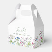 Wildflower weide bloemenkunst waterverf bruiloft bedankdoosjes (Voorkant Zijde)