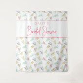 Wildflower Weide Mooie Bruiloftsshower Wandtapijt Wandkleed (Voorkant)