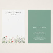 Wildflower Weide Sieradendisplayskaart Visitekaartje (Voorkant /achterkant)