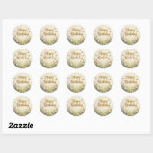 Wildflower Weide Verjaardagstaart Topper Ronde Sticker (Vel)