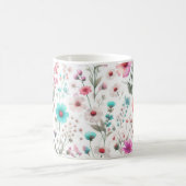 Wildflower weide wit, groen, blauw, bruin, gras koffiemok (Center)