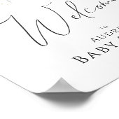 Wildflower Welkom Baby in Bloom Baby shower teken Poster (Hoek)