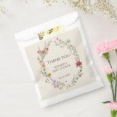 Wildflower wenst een Baby shower in bloei Bedankzakje (Gezegeld)