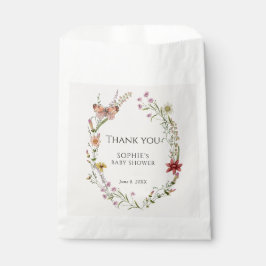 Wildflower wenst een Baby shower in bloei Bedankzakje