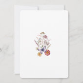 Wildflower wenst een Baby shower in bloei Kaart (Achterkant)