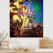 WildFlower Wereld Elementen Dierenprint Poster (Keuken)