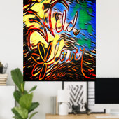 WildFlower Wereld Elementen Dierenprint Poster (Thuiskantoor)