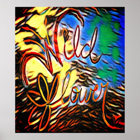 WildFlower Wereld Elementen Dierenprint Poster (Voorkant)