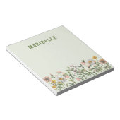 Wildflower Westerne Bloemen Custom Stationery Notitieblok (Schuin)