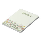 Wildflower Westerne Bloemen Custom Stationery Notitieblok (Linkerzijde)