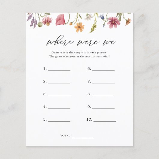 Wildflower Where Were We Douche Spel (Voorkant)