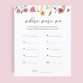 Wildflower Where Were We Douche Spel