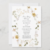 Wildflower Whimsical Boho Modern op een dag afstan Kaart (Voorkant)