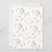 Wildflower Whimsical Boho Moderne repetitie brunch Kaart (Achterkant)