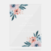 Wildflower Whimsical Vrijgezellenfeest Welkom Acryl Bord (Voorkant)