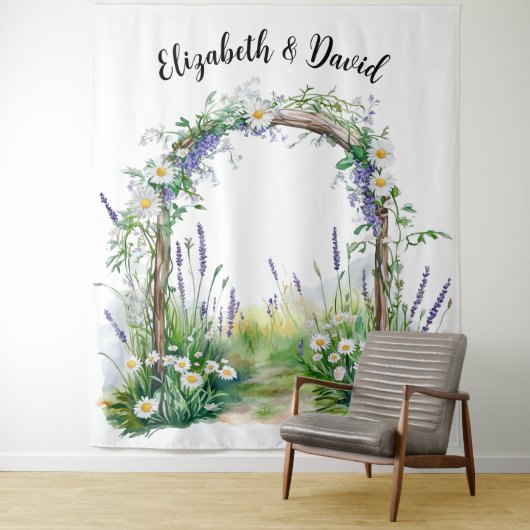 Wildflower Whimsy Backdrop Wandkleed (In situ)