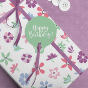 Wildflower Whimsy Floral Pattern Cadeaupapier