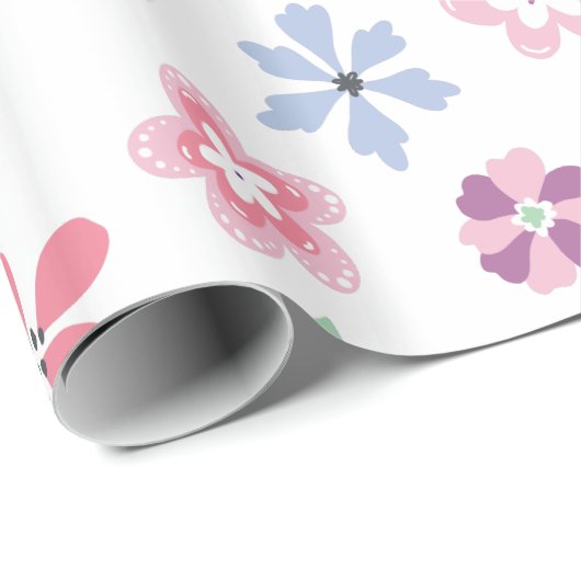 Wildflower Whimsy Floral Pattern Cadeaupapier (Rol Hoek)