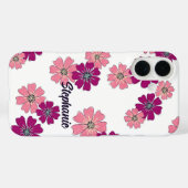 Wildflower Whimsy - Roze Hand getrokken bloemen Case-Mate iPhone Case (Achterkant (horizontaal))
