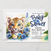 Wildflower Whimsy Tiger Cubs Baby shower Kaart (Voorkant)