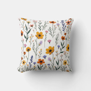 Wildflower Whimsy – Zachte weide Patroon Kussen