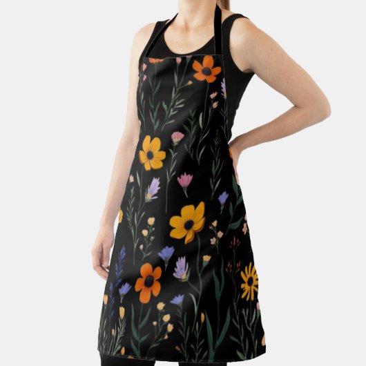 Wildflower Whimsy – Zachte weide Patroon Schort (Insitu)