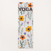 Wildflower Whimsy – Zachte weide Patroon Yogamat (Voorkant)