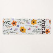 Wildflower Whimsy – Zachte weide Patroon Yogamat (Voorkant (horizontaal))
