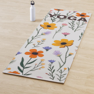 Wildflower Whimsy – Zachte weide Patroon Yogamat