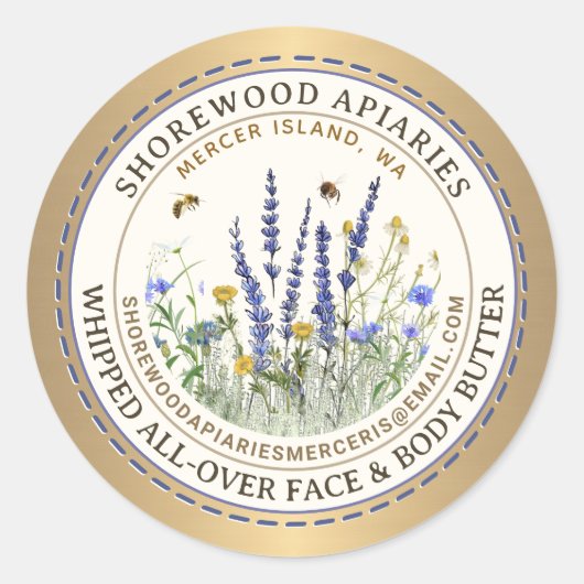 WILDFLOWER WHIPPED BODY BUTTER PRODUCTLABEL RONDE STICKER (Voorkant)